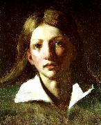 Theodore   Gericault tete de jeune homme oil